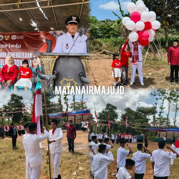 Khidmat, Pemdes dan Masyarakat Matanair Gelar Upacara Bendera Peringati 80 Tahun Kemerdekaan RI
